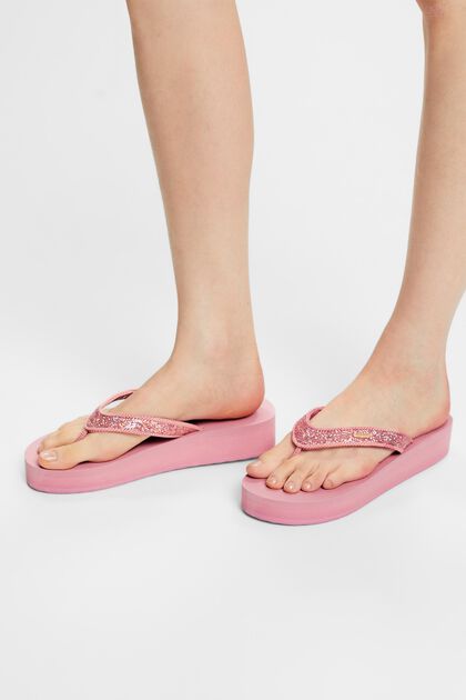 Platform Toe-Strap Slippers