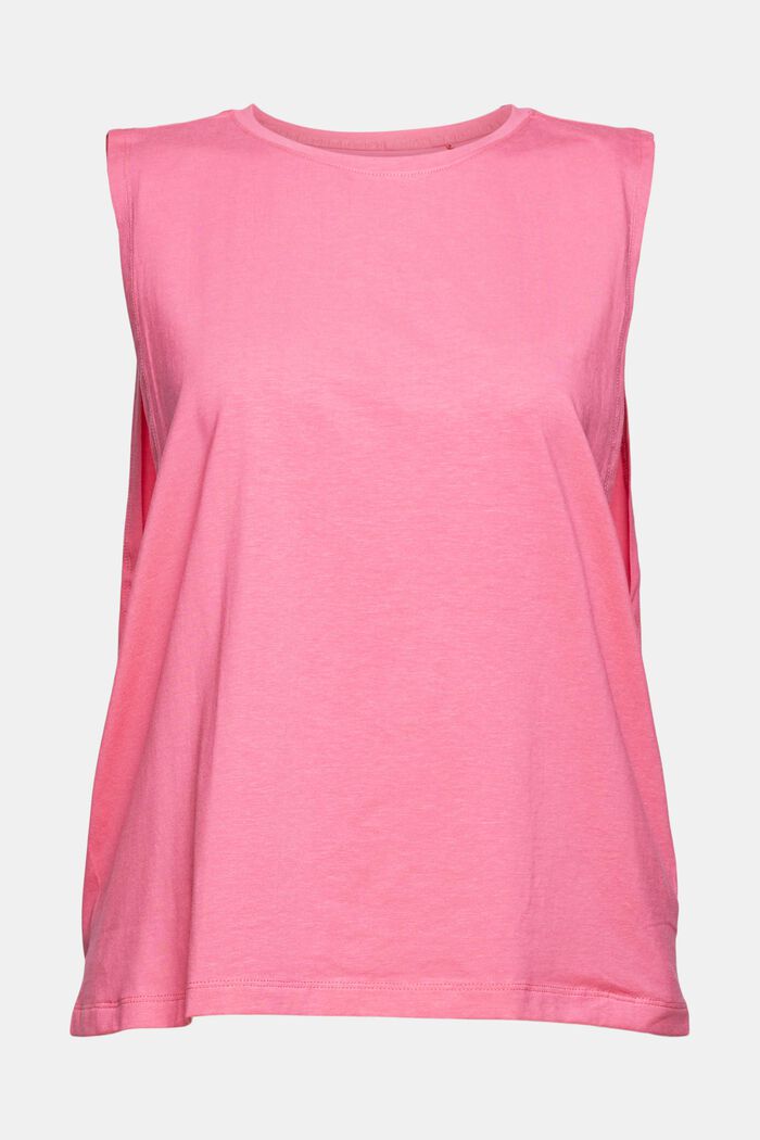 Sleeveless top made of blended organic cotton, PINK FUCHSIA, detail image number 6