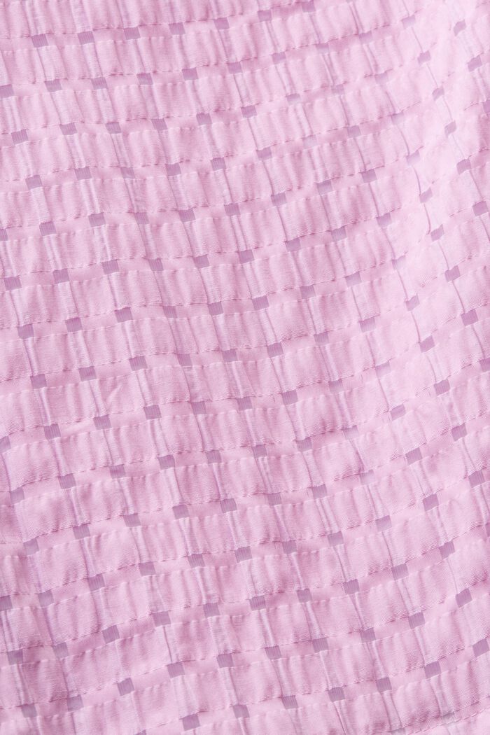 Textured blouse top with a hem flounce, LILAC, detail image number 5