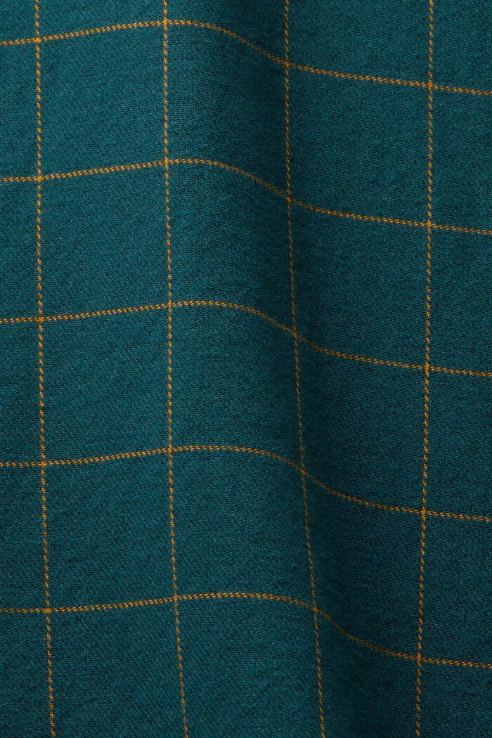 Checked Flannel Regular Fit Shirt, EMERALD GREEN, detail image number 5