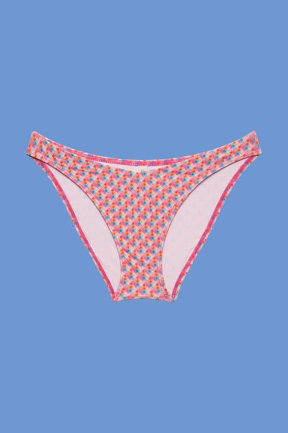 Mini brief bikini bottoms with geometric pattern