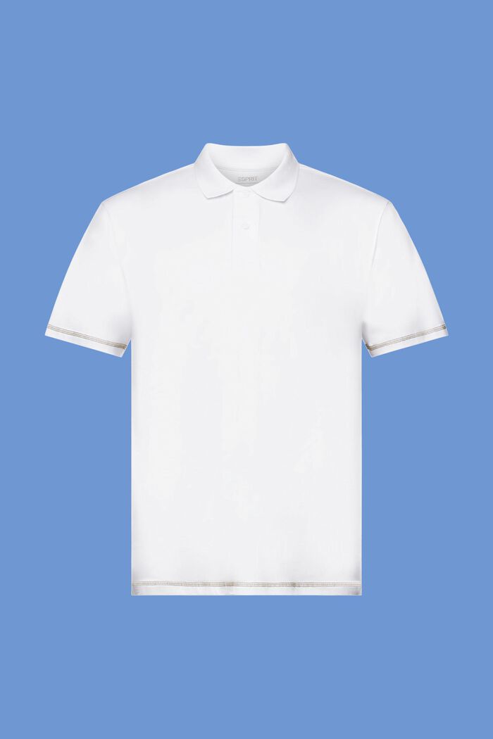 Jersey polo shirt, 100% cotton, WHITE, detail image number 6