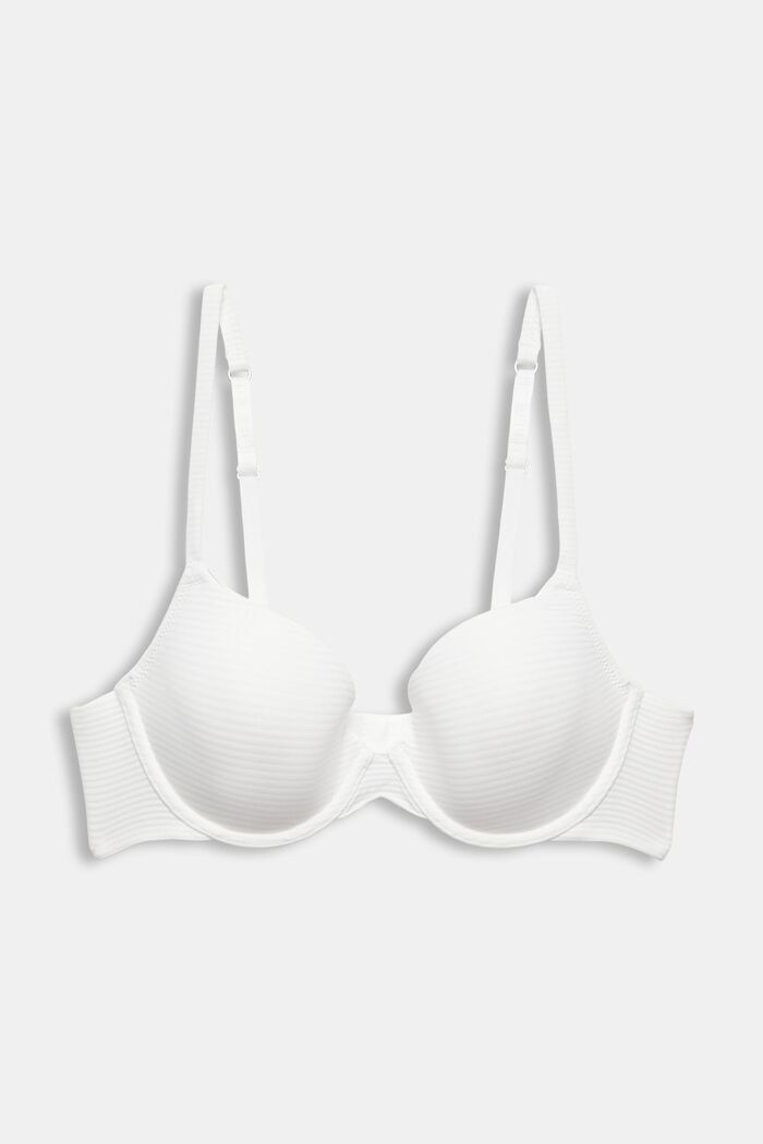 Padded Underwire Microfiber Bra, OFF WHITE, detail image number 4