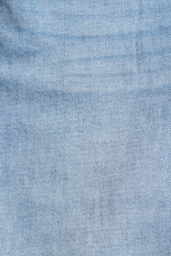 Denim shorts made of blended organic cotton, BLUE LIGHT WASHED, detail image number 4