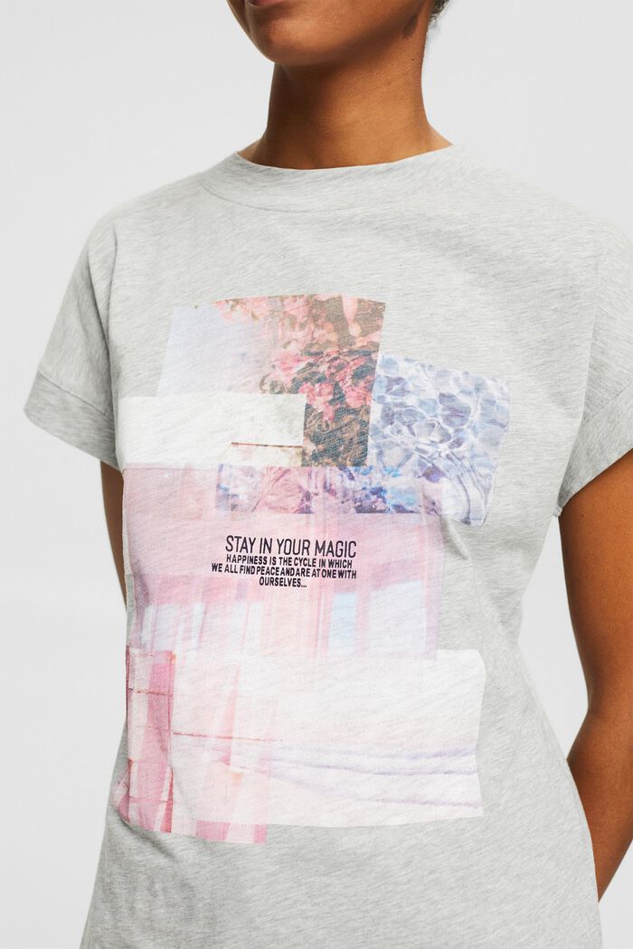 Printed T-shirt made of organic cotton, MEDIUM GREY, detail image number 2