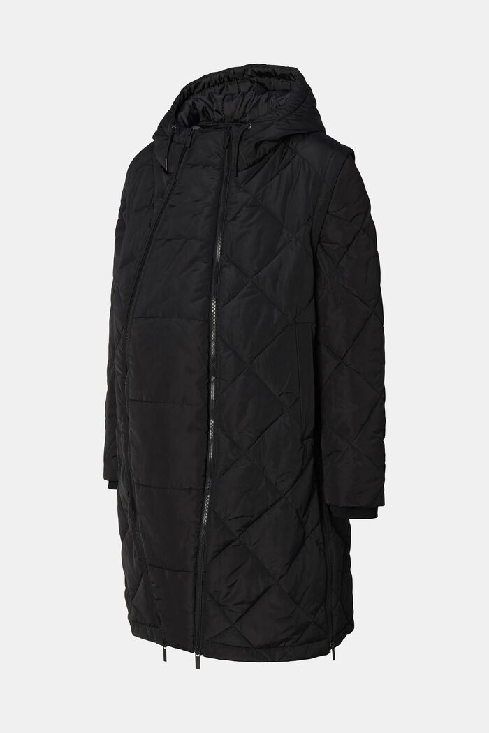MATERNITY 3-in-1 Padded Quilted Jacket, BLACK INK, detail image number 5