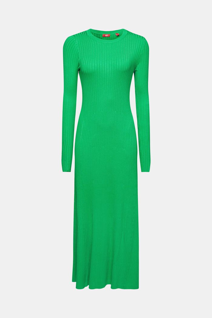 Rib-Knit Maxi Dress, GREEN, detail image number 6