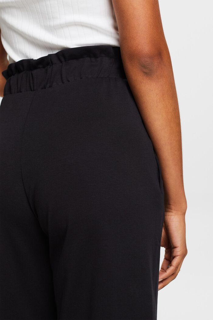 Cropped Culotte Pants, BLACK, detail image number 3