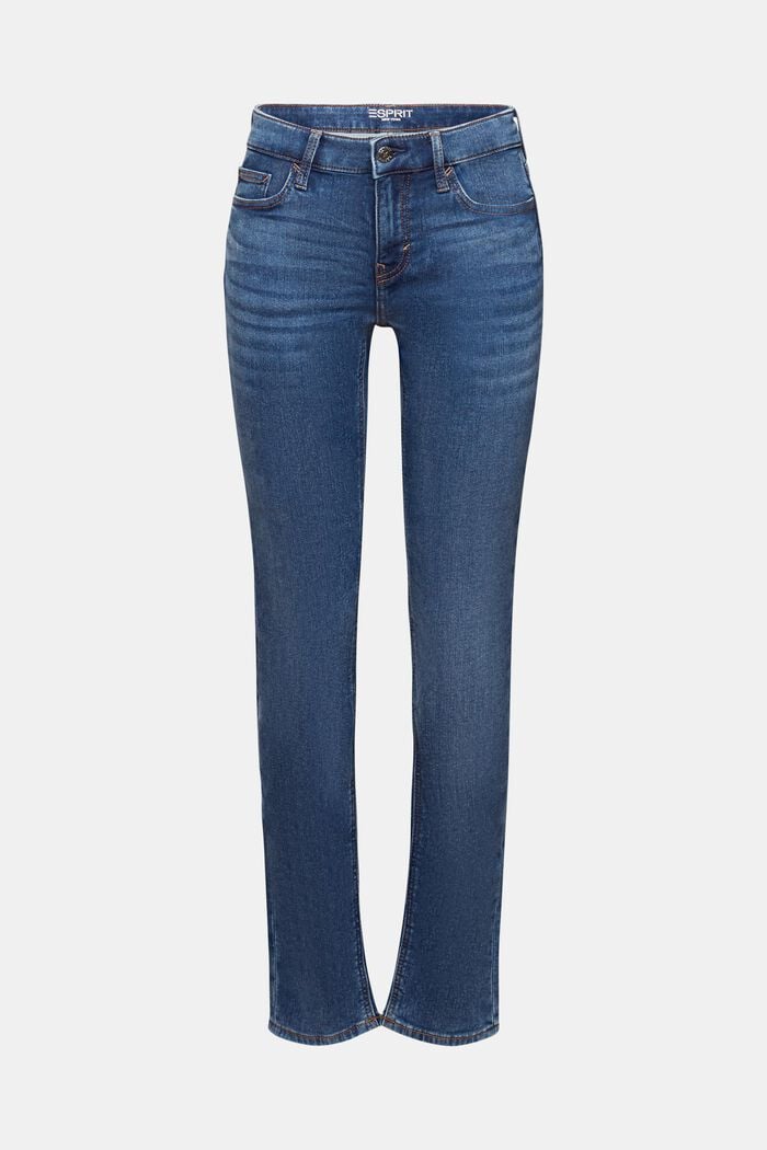 Slim fit stretch jeans, BLUE DARK WASHED, detail image number 7