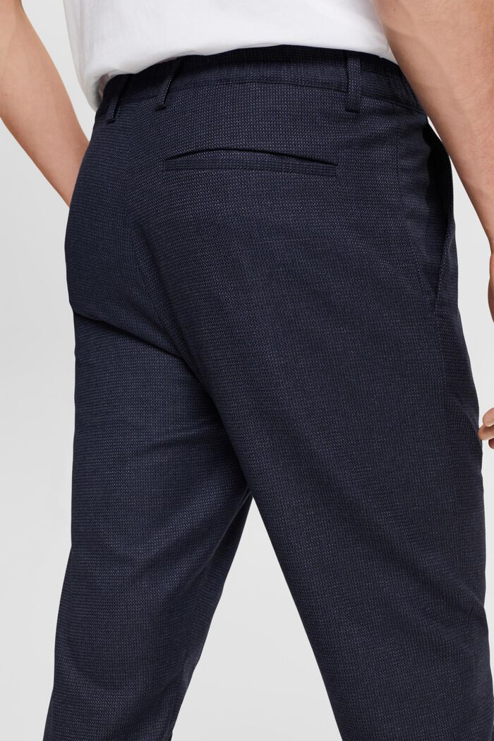 Textured suit trousers, DARK BLUE, detail image number 4
