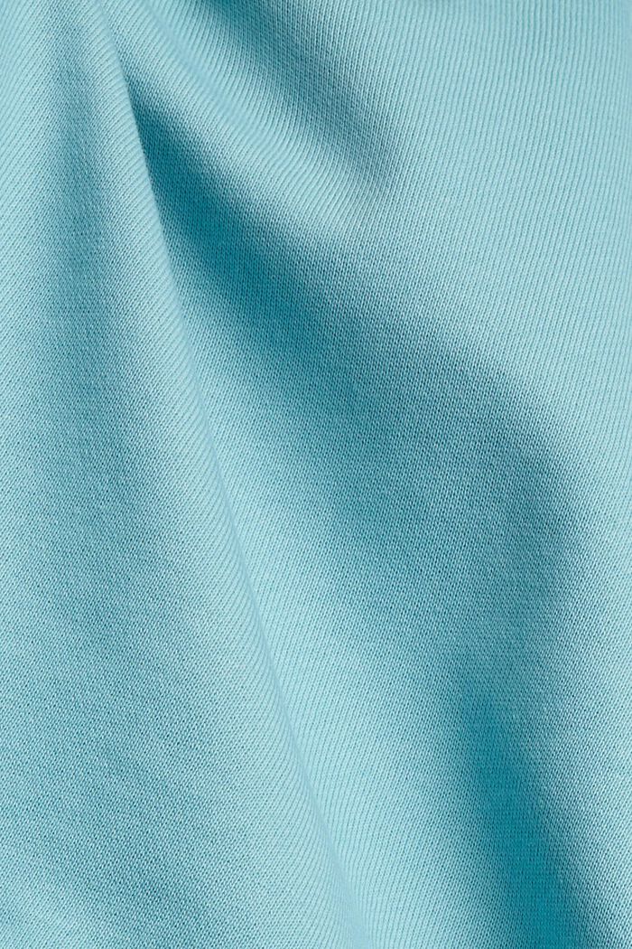 Sweatshirt with dropped shoulders, LIGHT AQUA GREEN, detail image number 4
