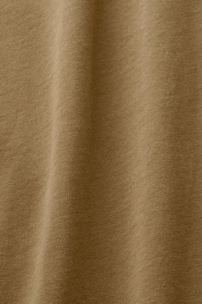 Henley t-shirt, 100% cotton, KHAKI GREEN, detail image number 4