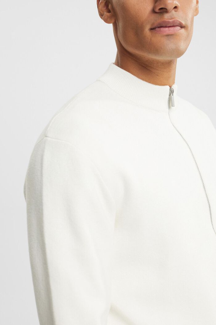 Cardigan with zip, OFF WHITE, detail image number 0