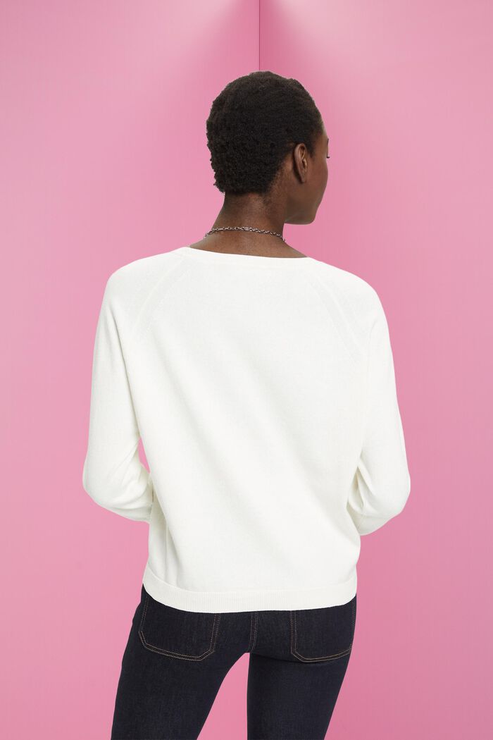 Sweater with batwing sleeves, OFF WHITE, detail image number 3