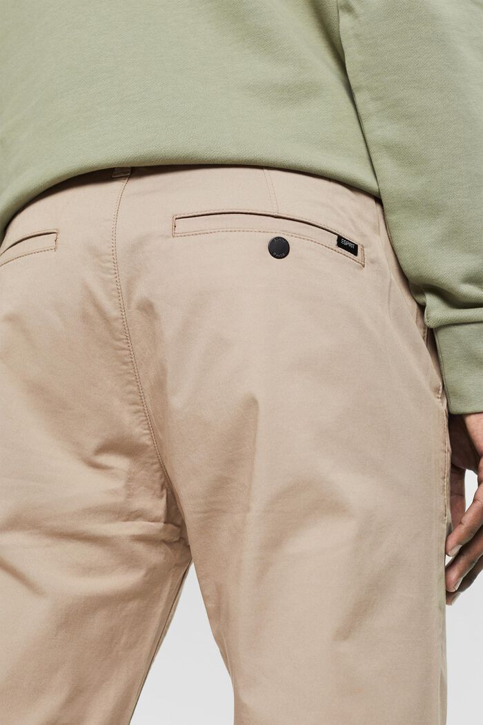 Cropped trousers with organic cotton and COOLMAX®, LIGHT BEIGE, detail image number 2