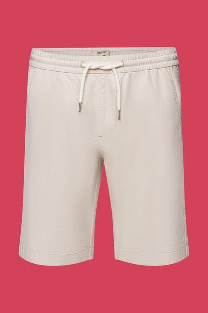 Pull-on twill shorts, 100% cotton