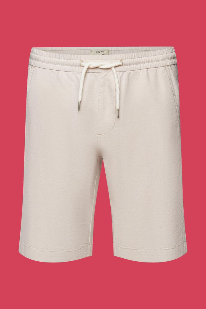 Pull-on twill shorts, 100% cotton, SAND, detail image number 6