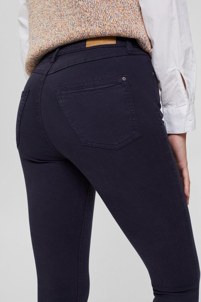 Ankle-length trousers with hem zips, NAVY, detail image number 2