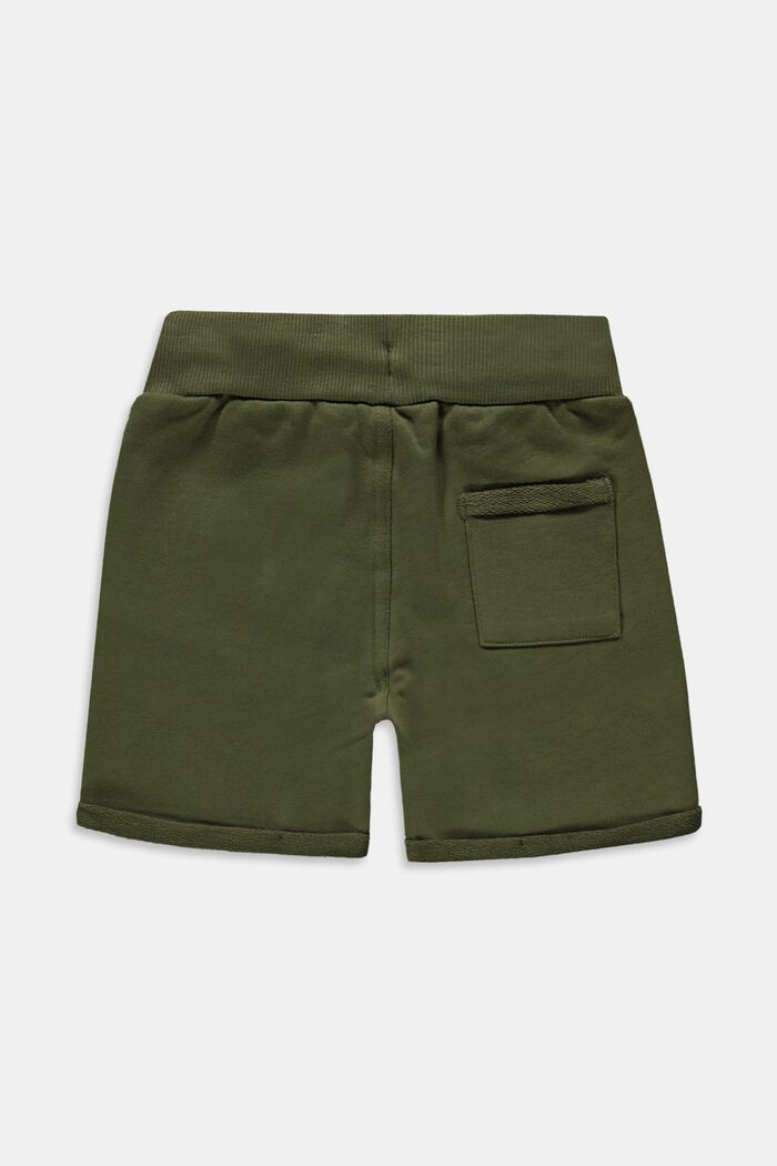 Sweatshirt shorts in 100% cotton, OLIVE, detail image number 1