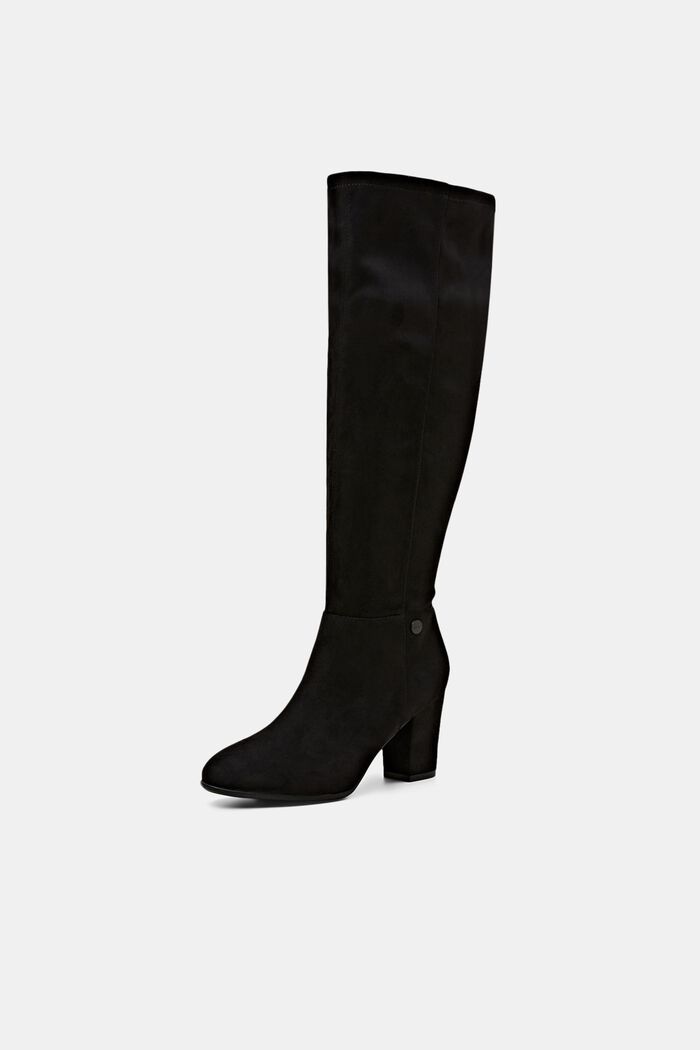 Faux suede knee-high boots, BLACK, detail image number 2