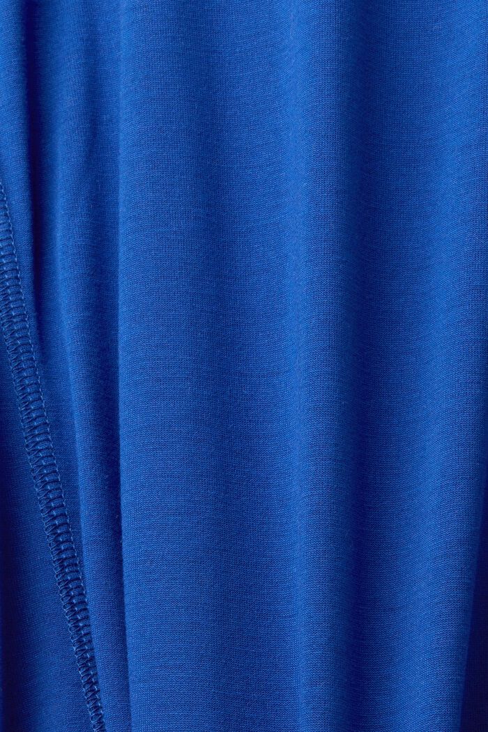 Hooded long-sleeved top, LENZING™ ECOVERO™, BRIGHT BLUE, detail image number 7