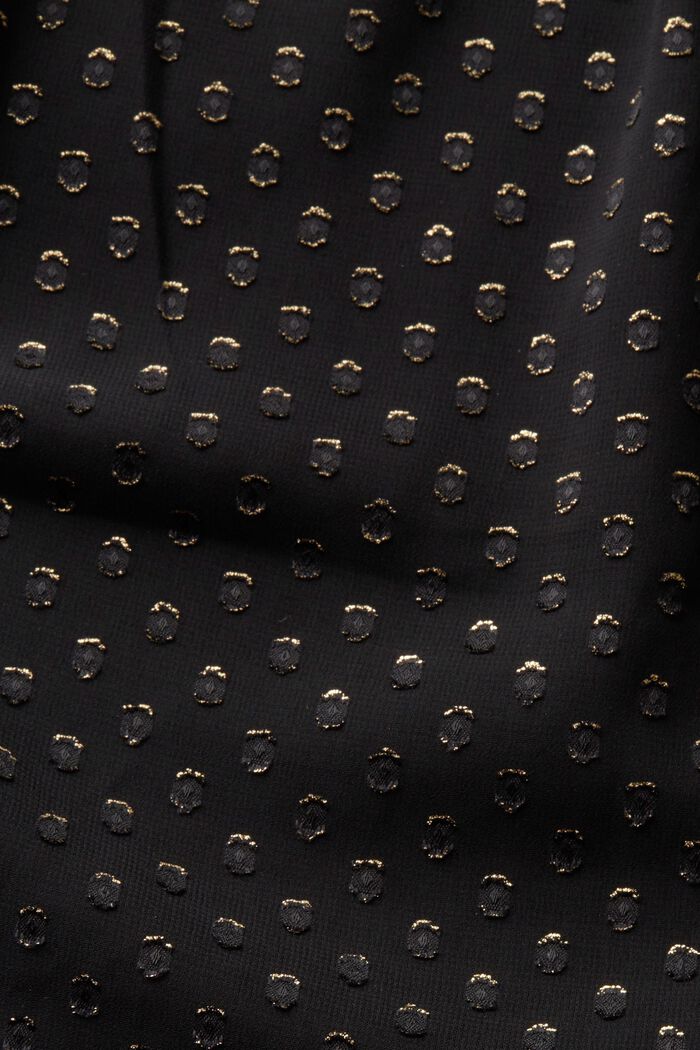 V-neck blouse with gold sparkle, BLACK, detail image number 5