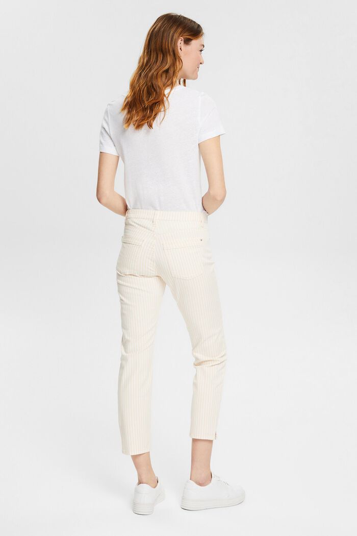 Striped trousers in a capri length, OFF WHITE, detail image number 3