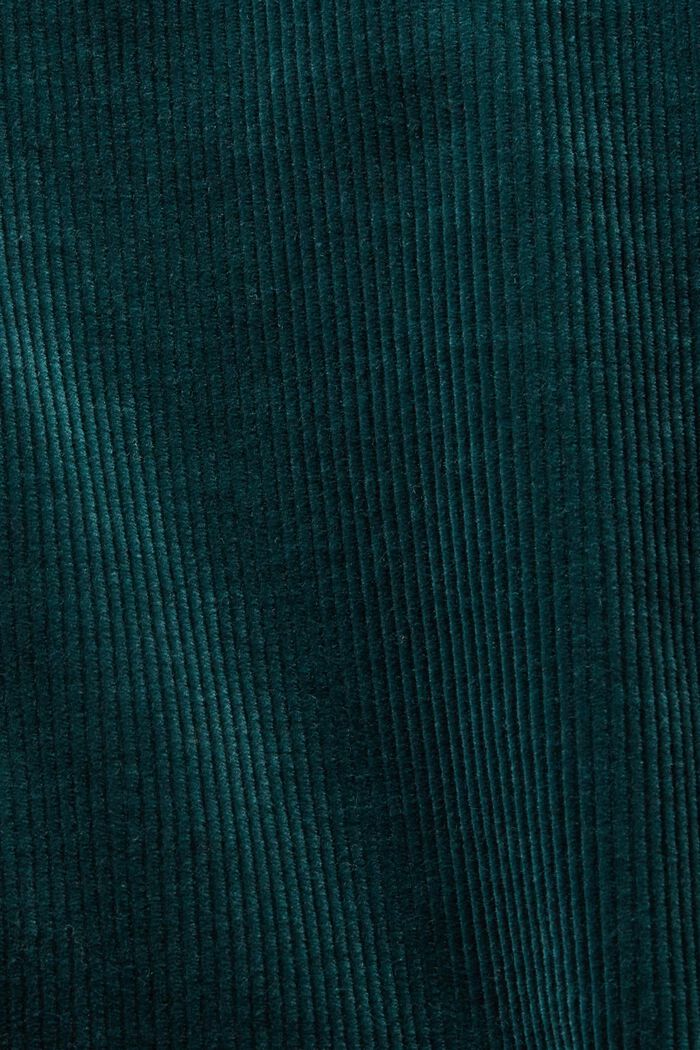 High-Rise Straight Fit Corduroy Pants, EMERALD GREEN, detail image number 4