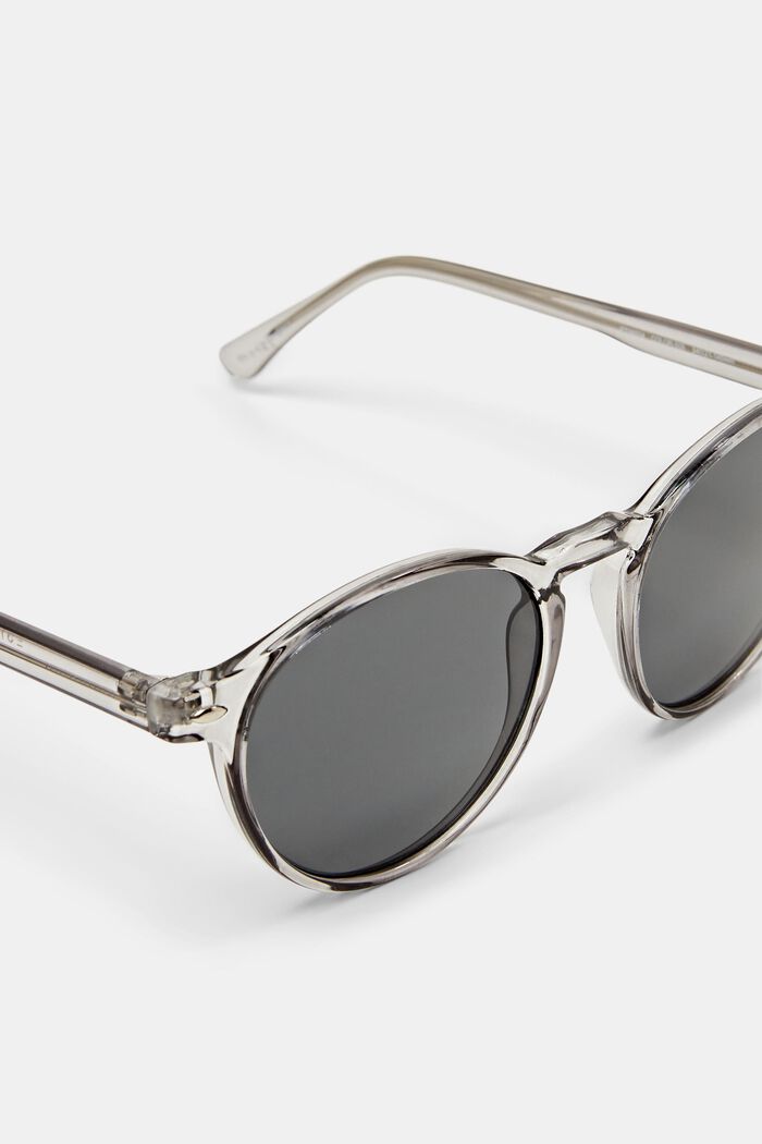 Sunglasses with transparent round frame, GREY, detail image number 1