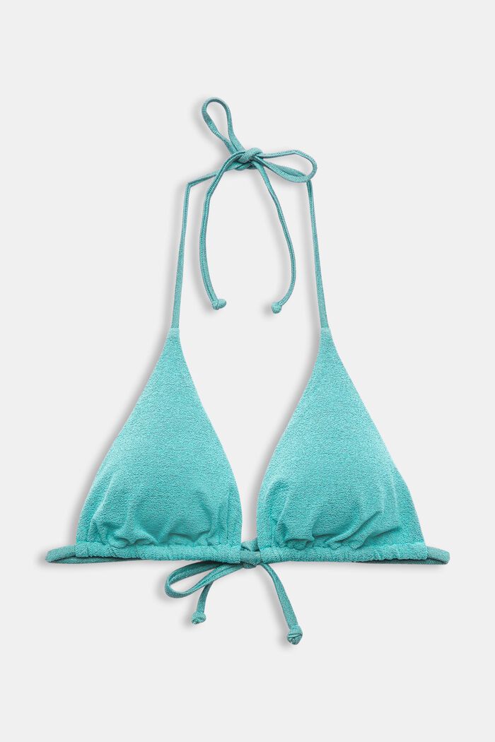 Padded Triangle Bikini Top, AQUA GREEN, detail image number 5