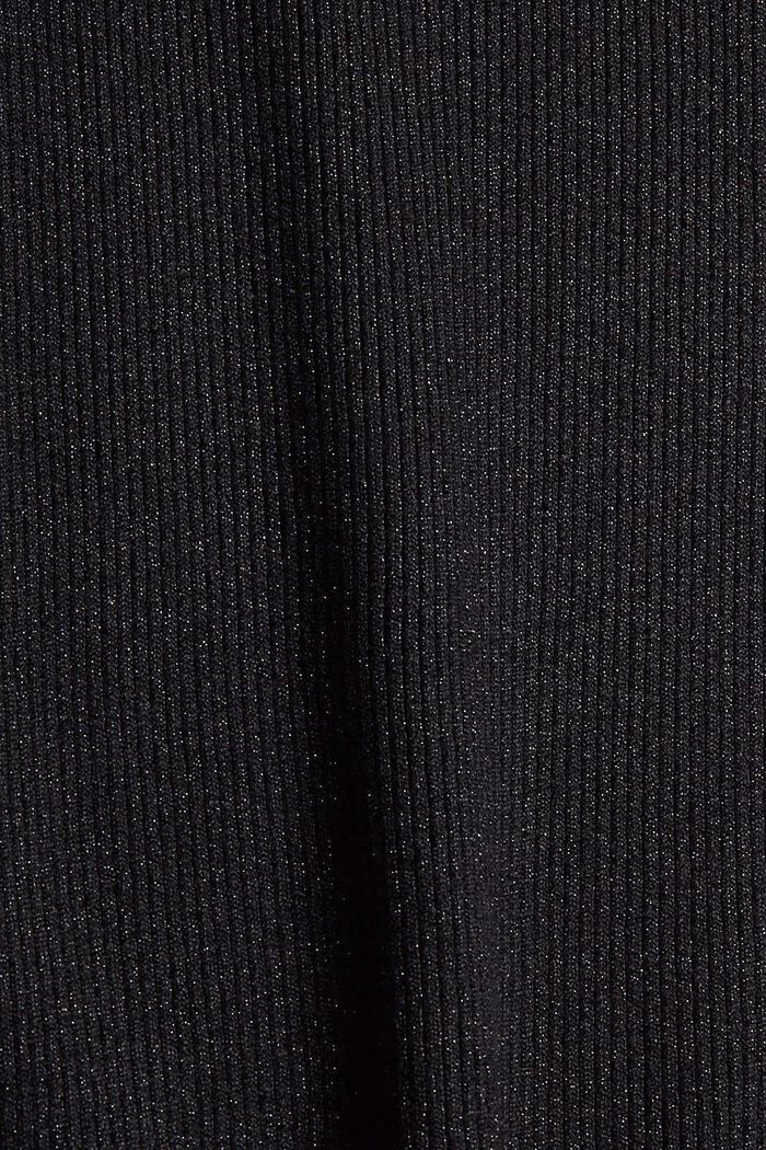 Glittery sweatshirt with LENZING™ ECOVERO™, BLACK, detail image number 4