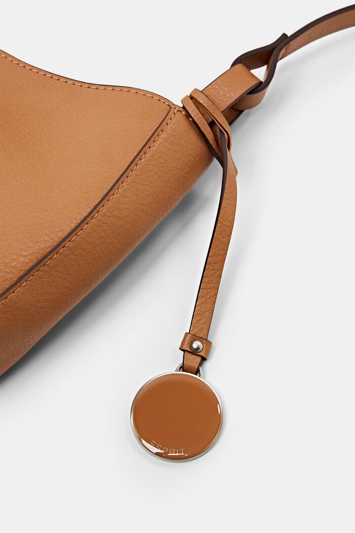 Recycled: faux leather shoulder bag, CAMEL, detail image number 1