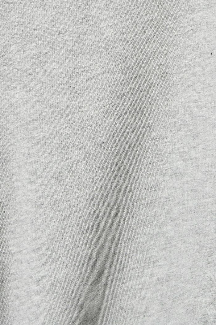 Sweatshirt with frills, organic cotton blend, LIGHT GREY, detail image number 4