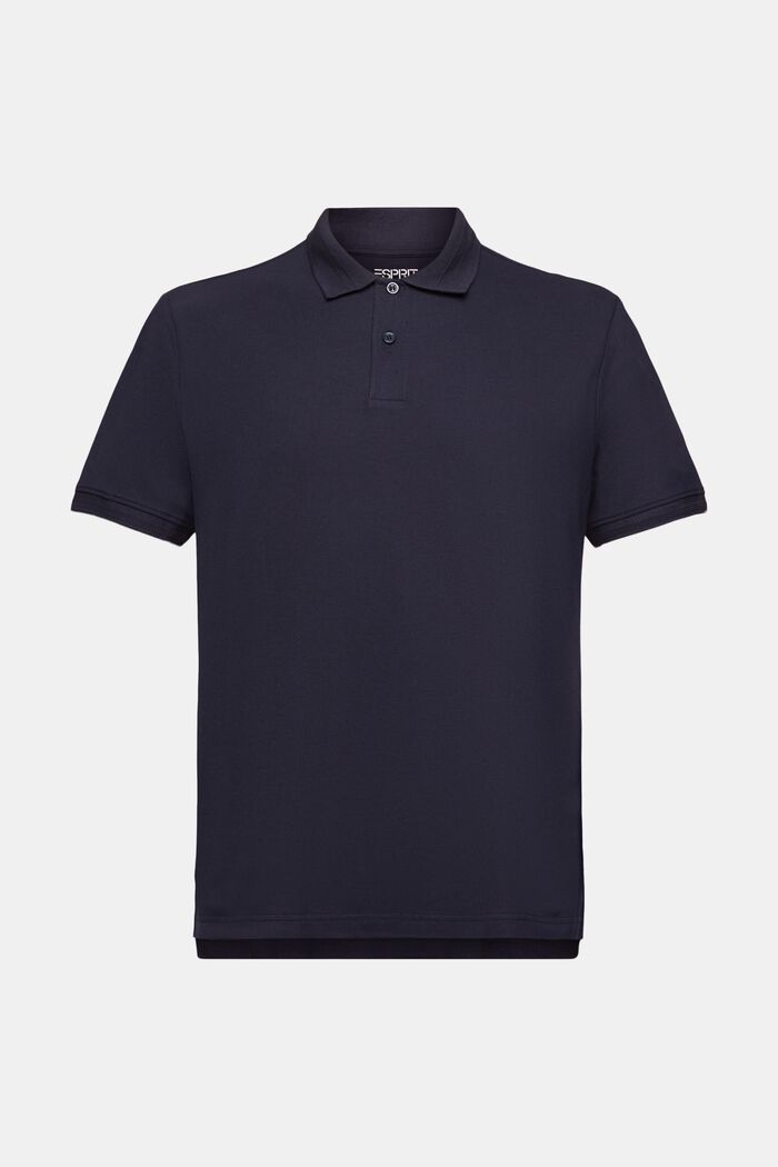 Cotton Pique Polo Shirt, NAVY, detail image number 6