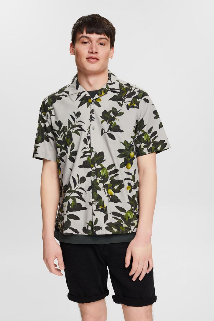 Shirt with a lemon tree print, LIGHT GREY, detail image number 5