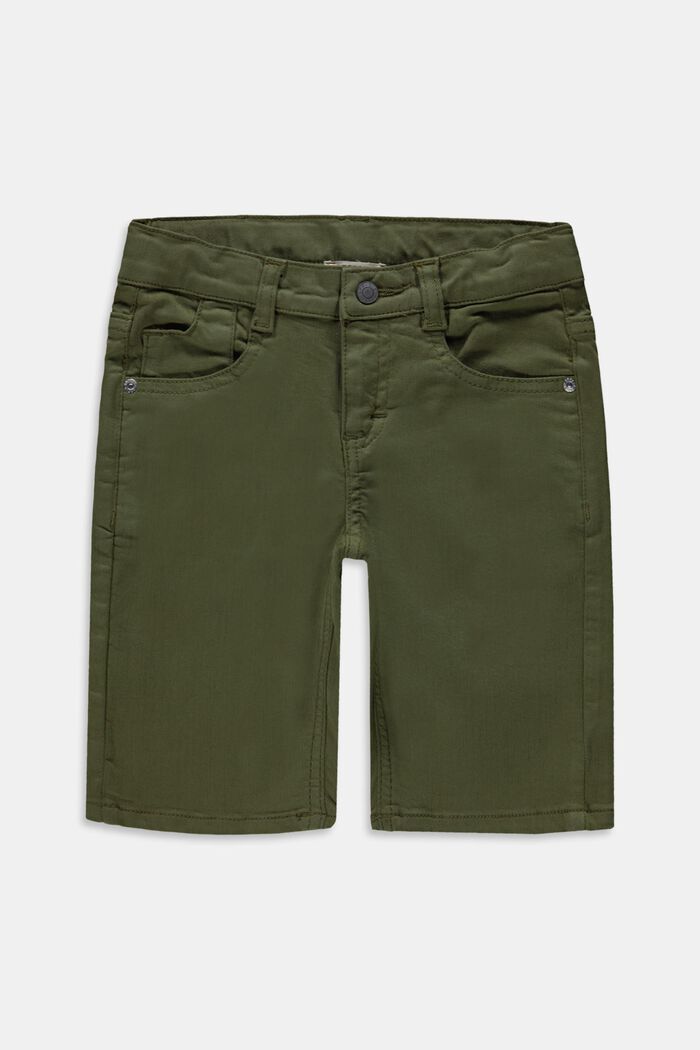 Bermuda shorts with an adjustable waistband, made of recycled material, OLIVE, detail image number 0