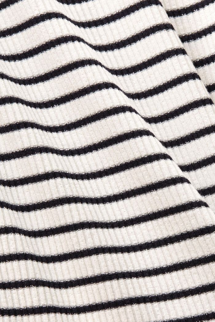 Glitter Stripe Long-Sleeve Turtleneck, ICE, detail image number 5