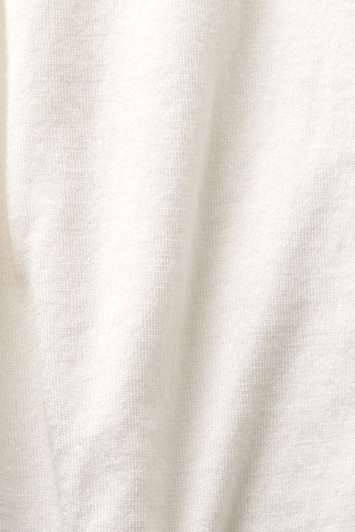 Two-Tone Short-Sleeve Sweater, OFF WHITE, detail image number 5