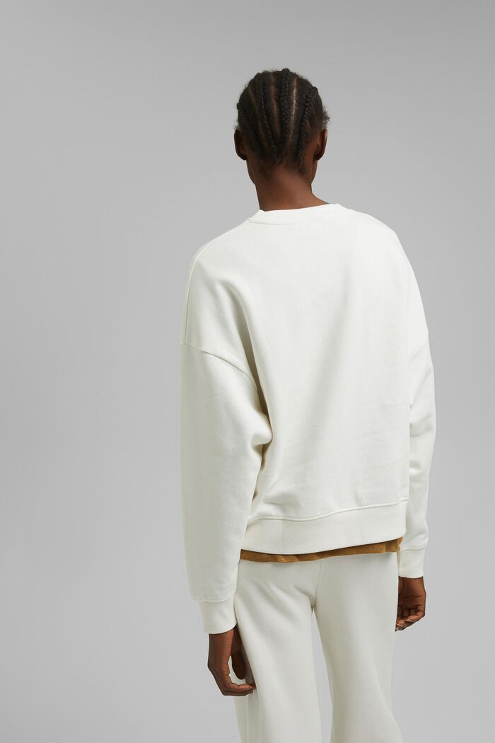 Sweatshirt made of 100% organic cotton, OFF WHITE, detail image number 3