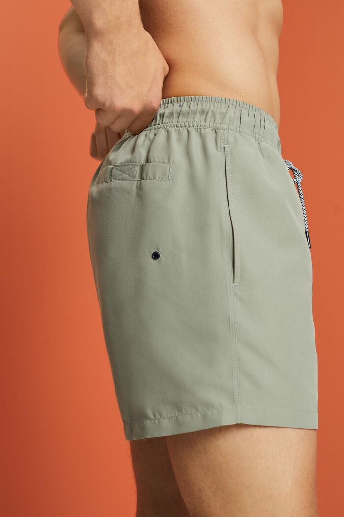 Solid swimming shorts, EMERALD GREEN, detail image number 3