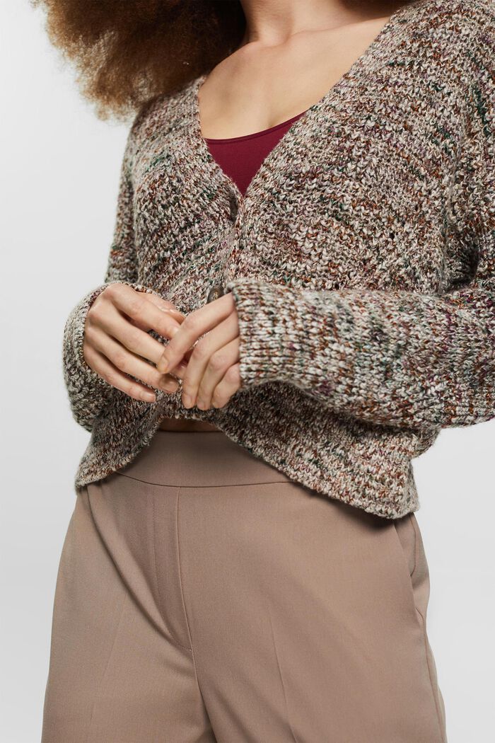 Cardigan made of blended organic cotton, MAUVE, detail image number 2
