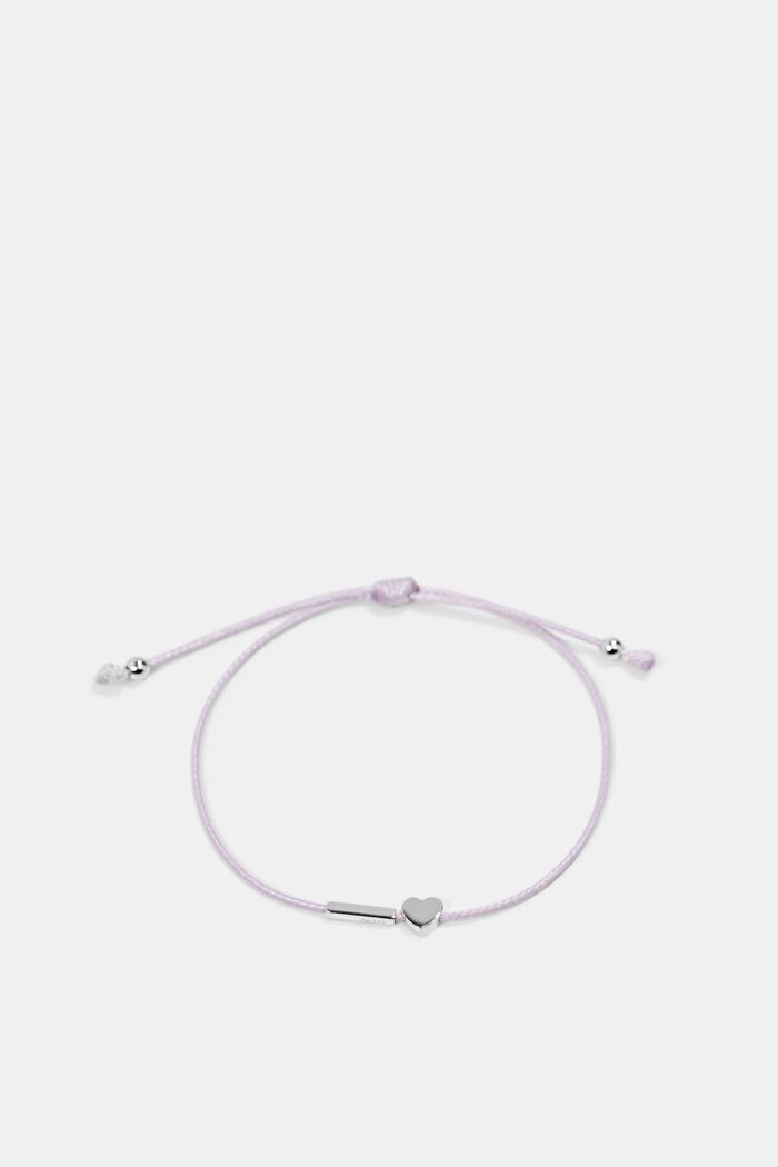 Bracelet with a heart pendant, sterling silver, SILVER, detail image number 2