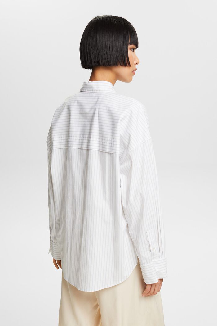 Striped Button-Down Shirt, LIGHT GREY, detail image number 2
