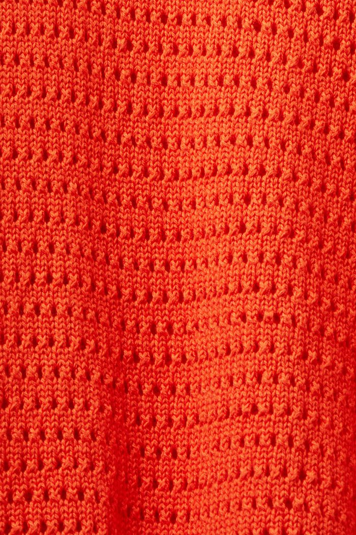 Mesh Sweater, BRIGHT ORANGE, detail image number 5