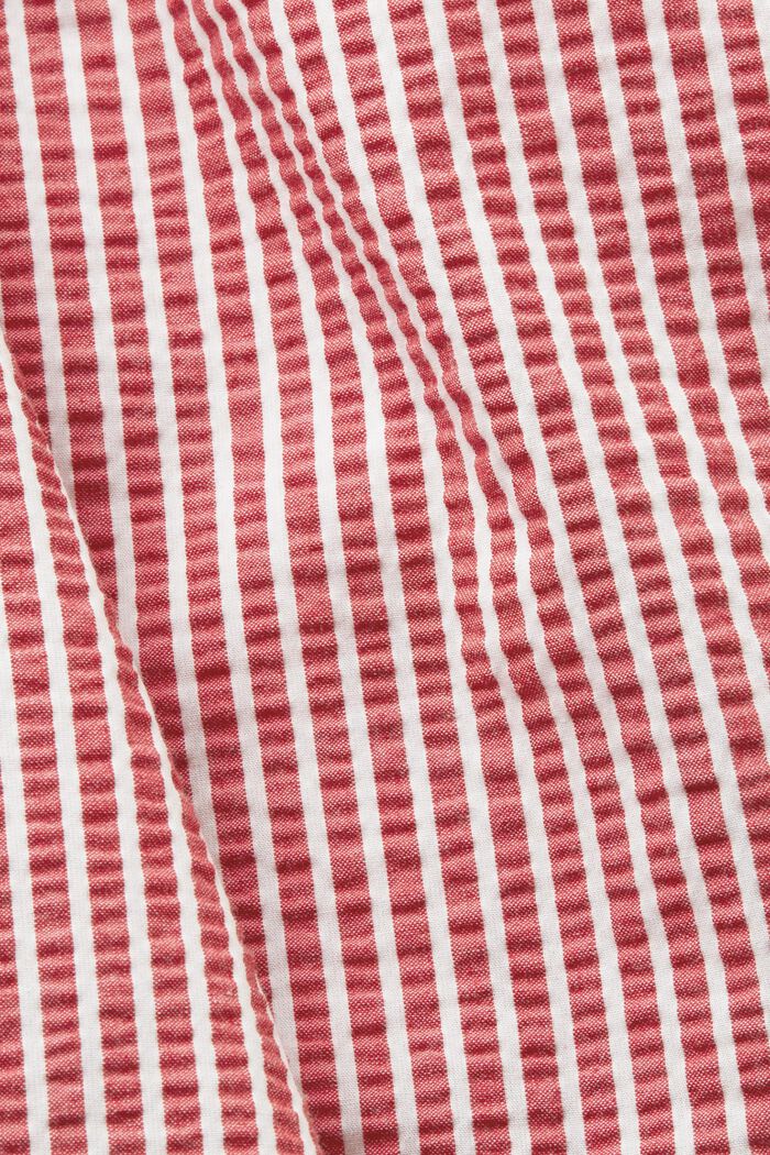 Striped Textured Swimming Shorts, DARK RED, detail image number 4