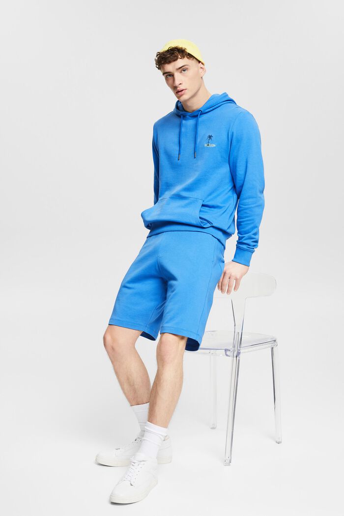 Hoodie with a back print, BRIGHT BLUE, detail image number 4