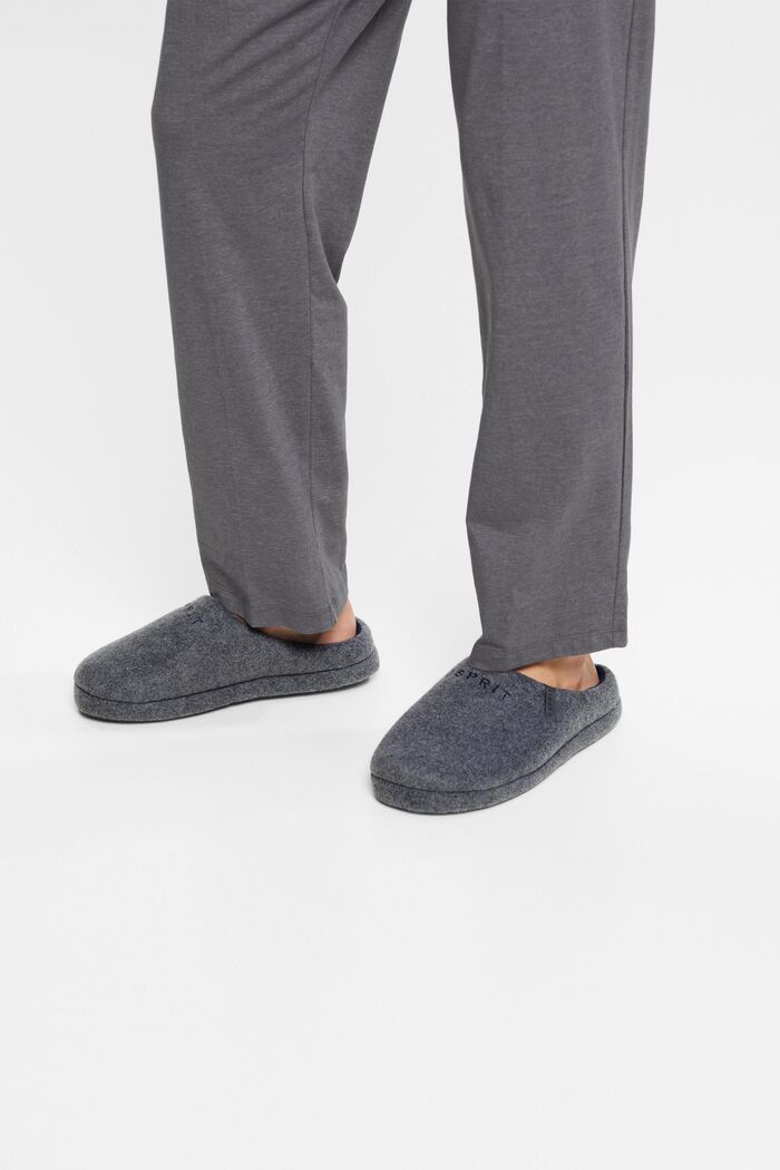 Fleece slippers, LIGHT GREY, detail image number 1