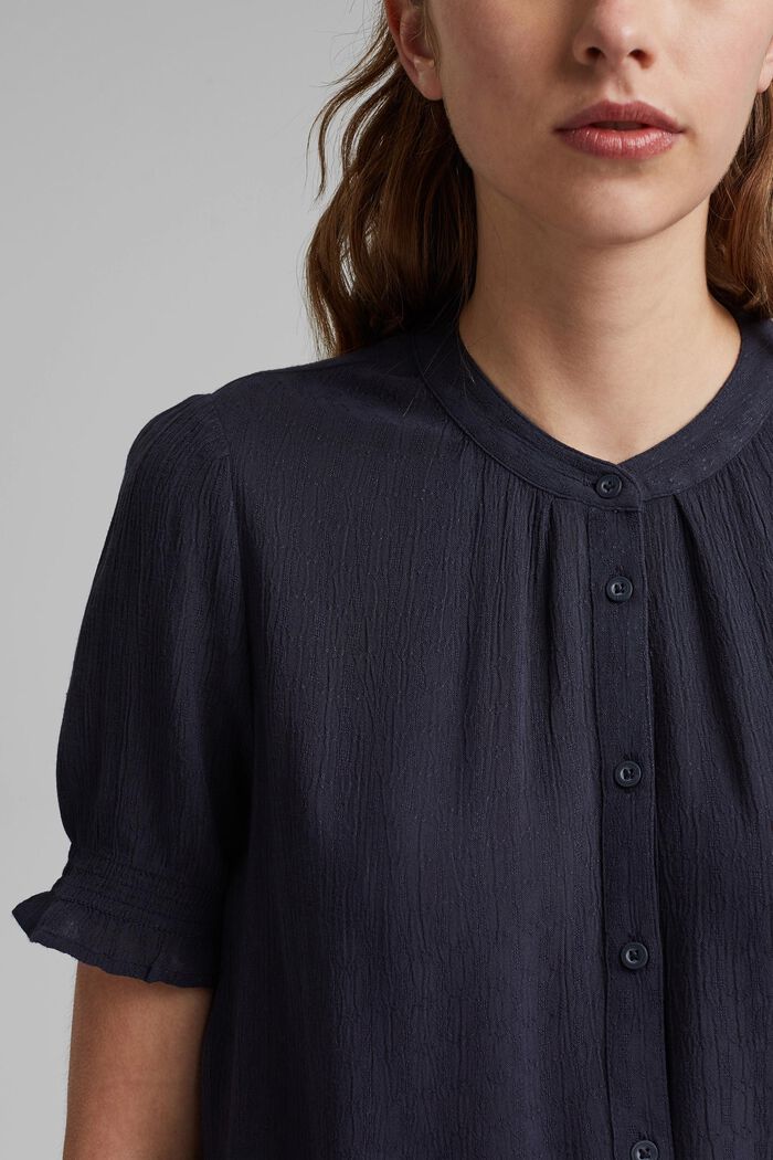 Blouse made from LENZING™ ECOVERO™, NAVY, detail image number 2