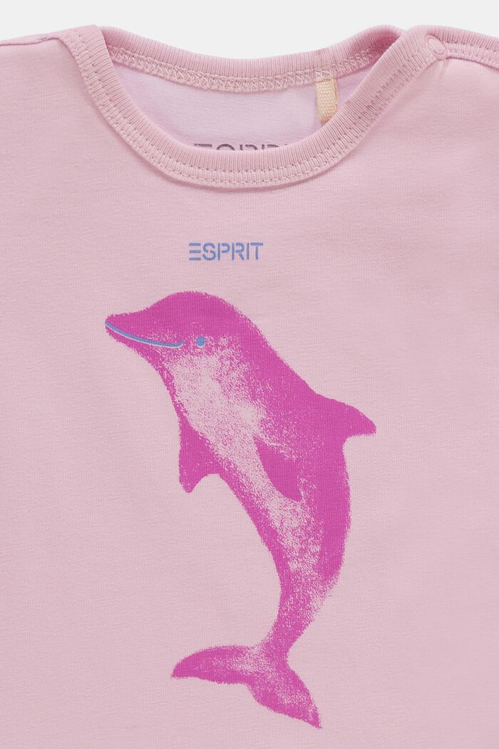 T-shirt and shorts set, in organic cotton, LIGHT PINK, detail image number 2