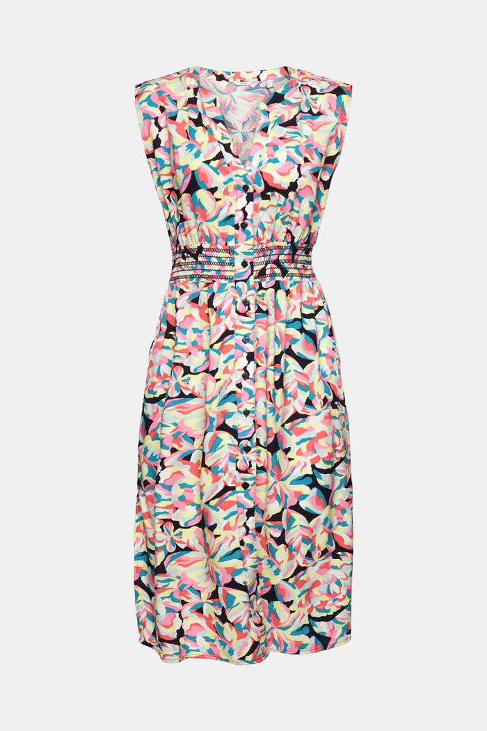 Beach dress with all-over floral print, NAVY, detail image number 3